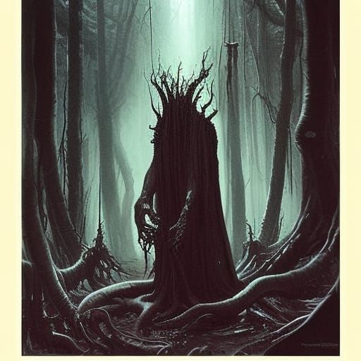 Eldritch God of Darkness in Putrid Forest