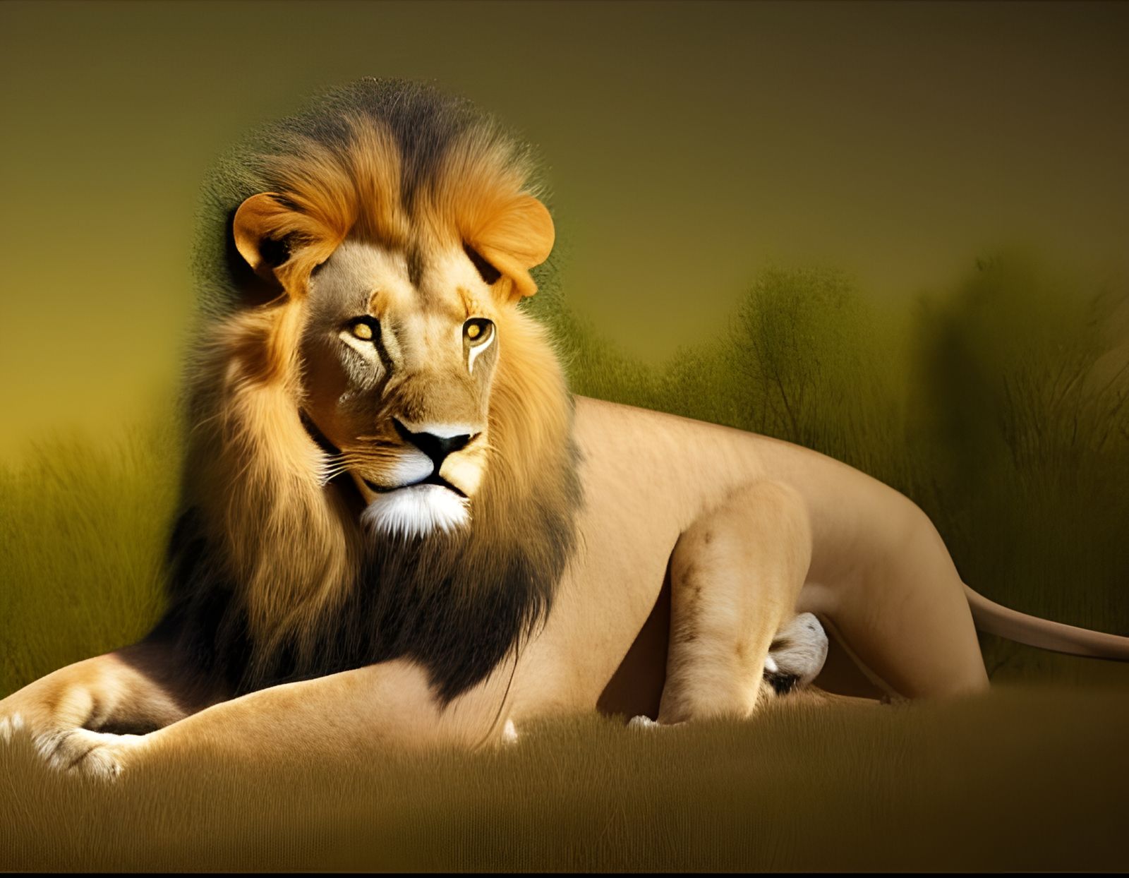 Majestic Lion Portrait in 8K Digital Art