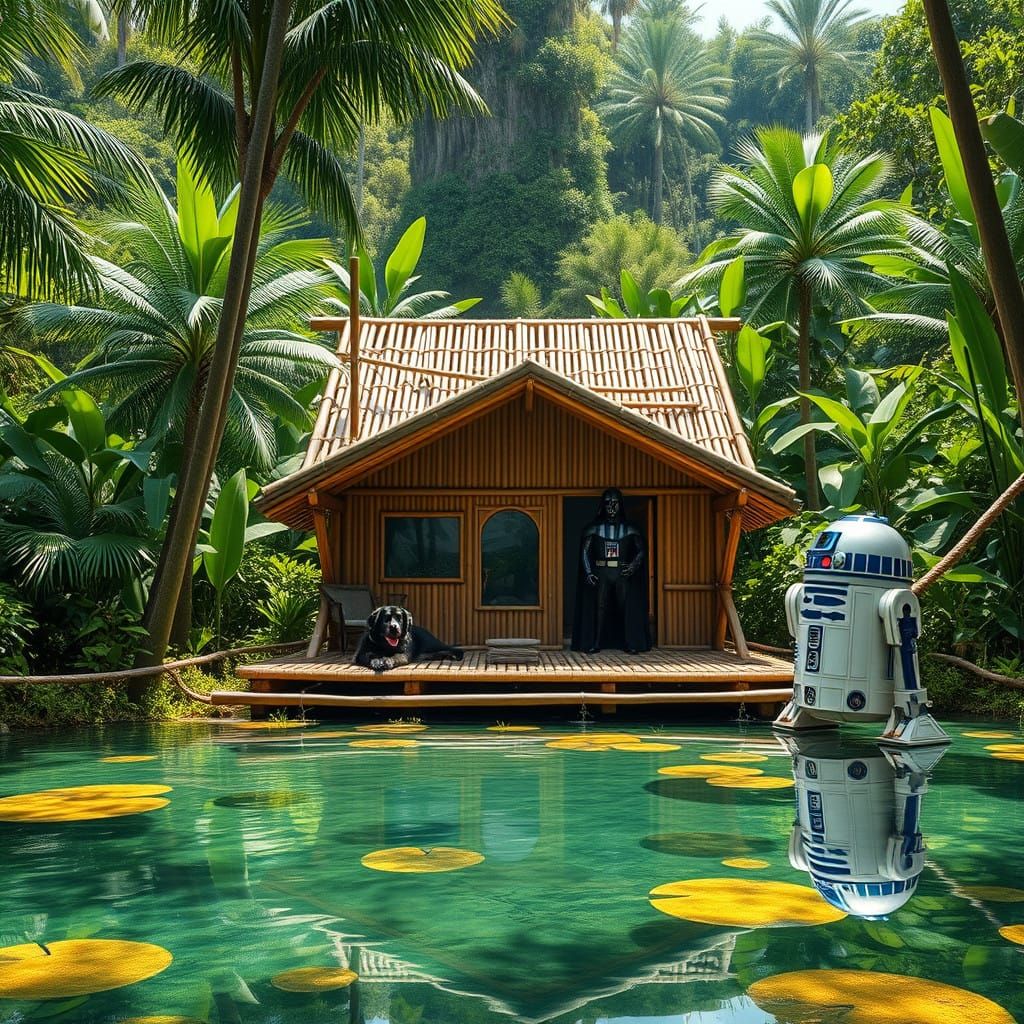Bamboo Jungle Retreat amidst Tropical Serenity