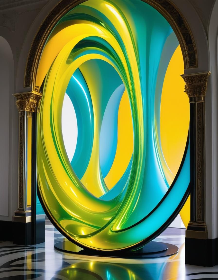 Dazzling Light Through Molten Glass, Abstract Art