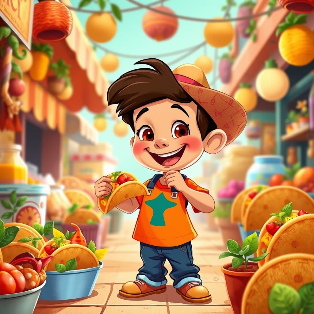 Panchito's Taco Feast: A Disney-esque Scene