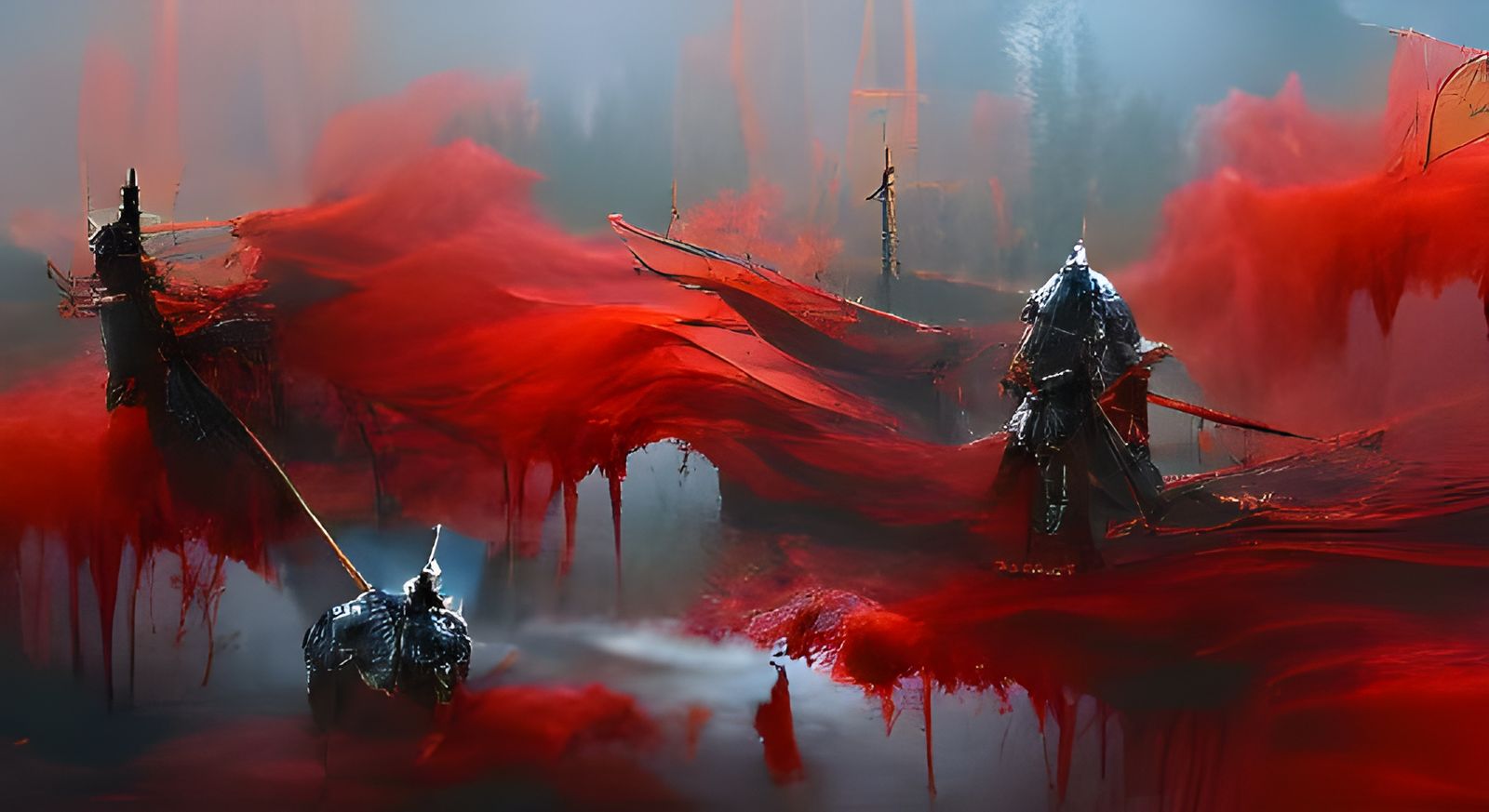 Blood Knight Concept Art: Detailed Digital Illustration