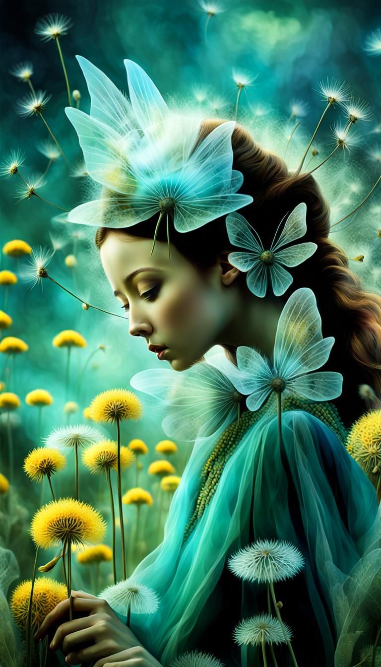 Winged Fairies Dreamscape, Surreal Digital Art