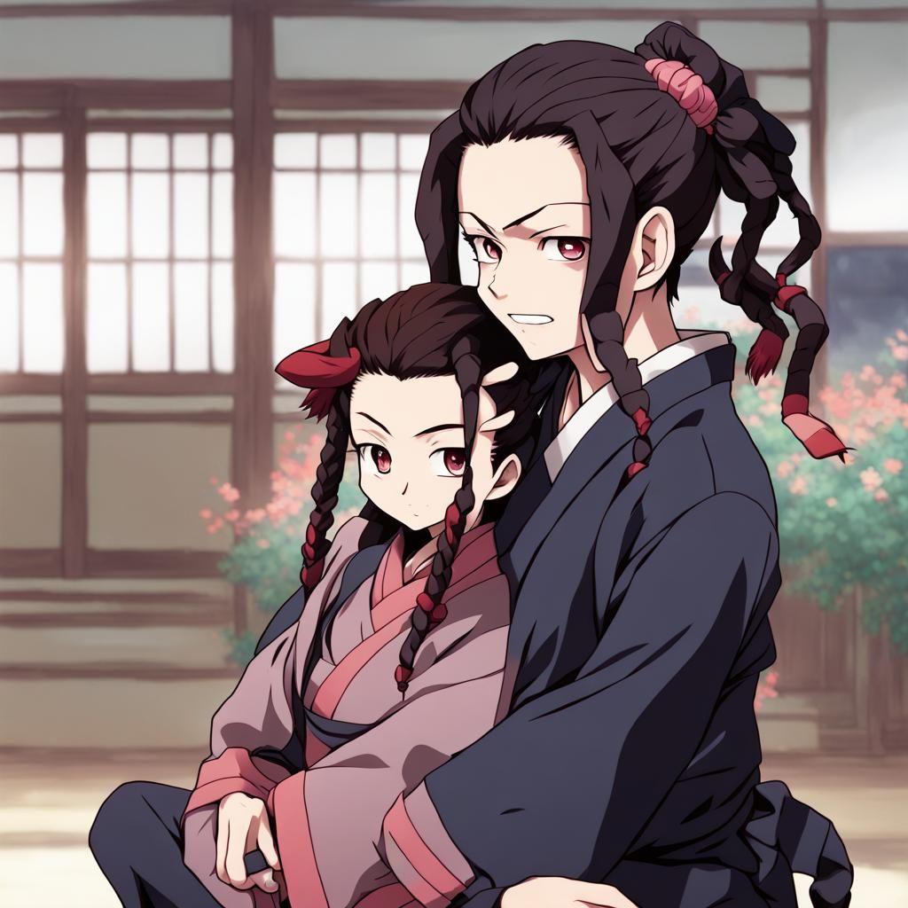 Tanjiro and Nezuko in Anime Style