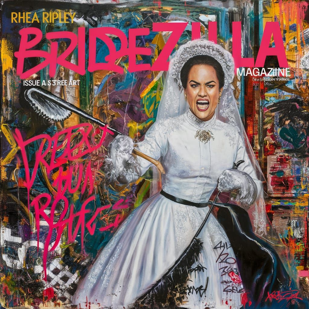 Vibrant Street Art Bridezilla Cover Featuring Rhea Ripley as...