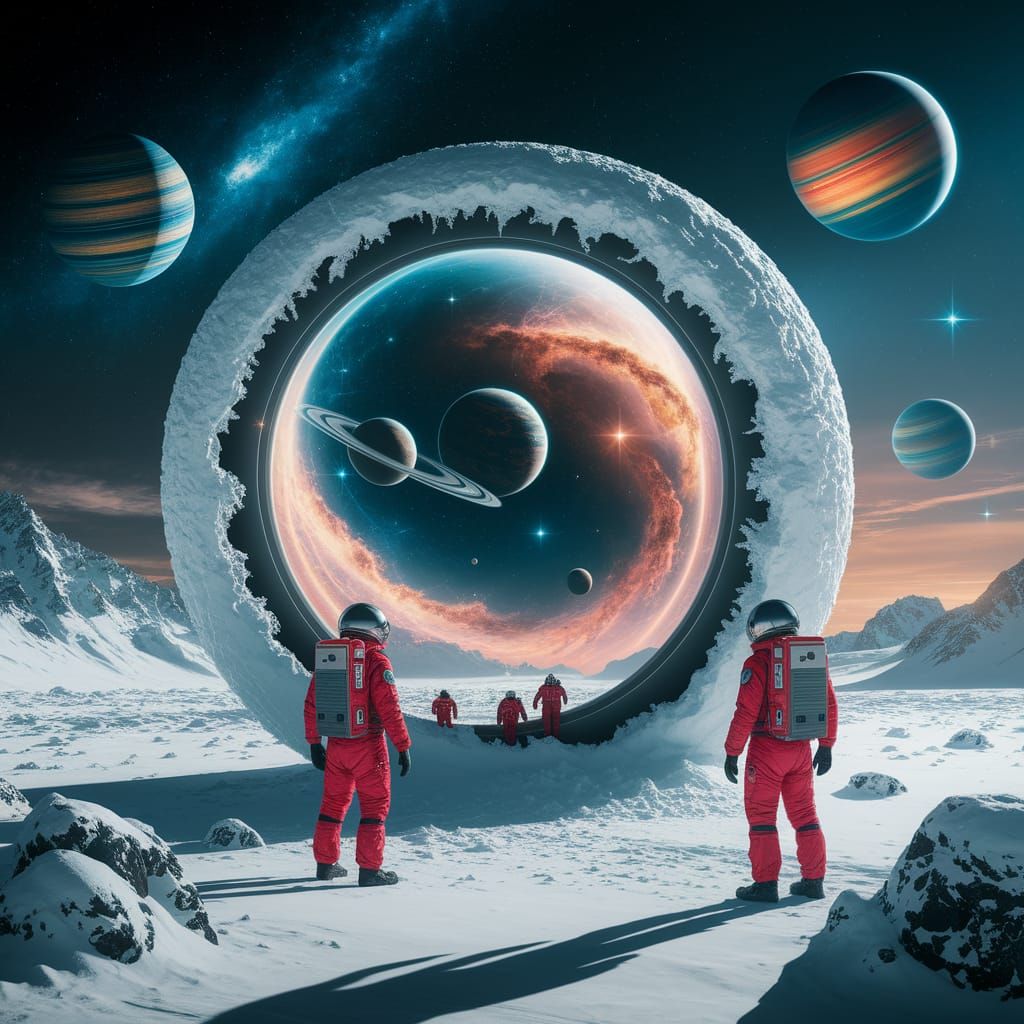 Astronauts on an Alien Snow Planet