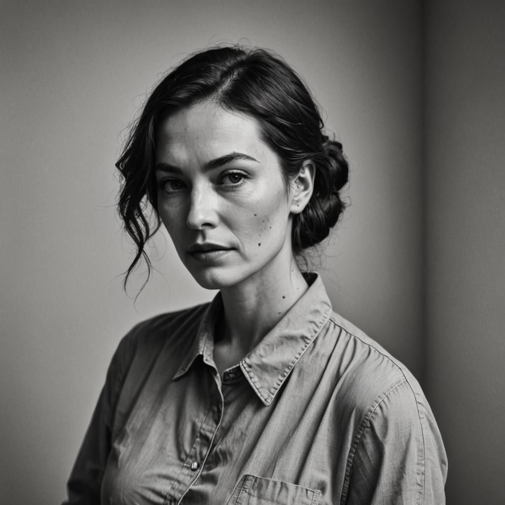 Sensual Redhead in Lingerie Bridge Pose