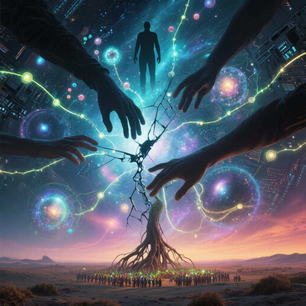 Surreal Cosmic Network of Unity and Light