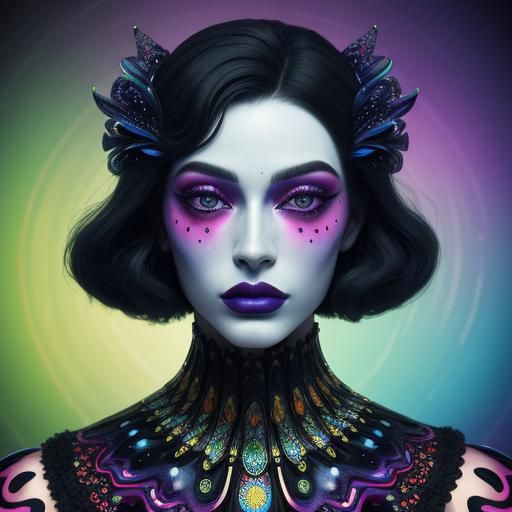 Psychedelic Lips in Hyperrealistic 3D Rendering