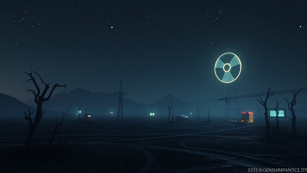 Dark Nuclear Wasteland in Anime Style