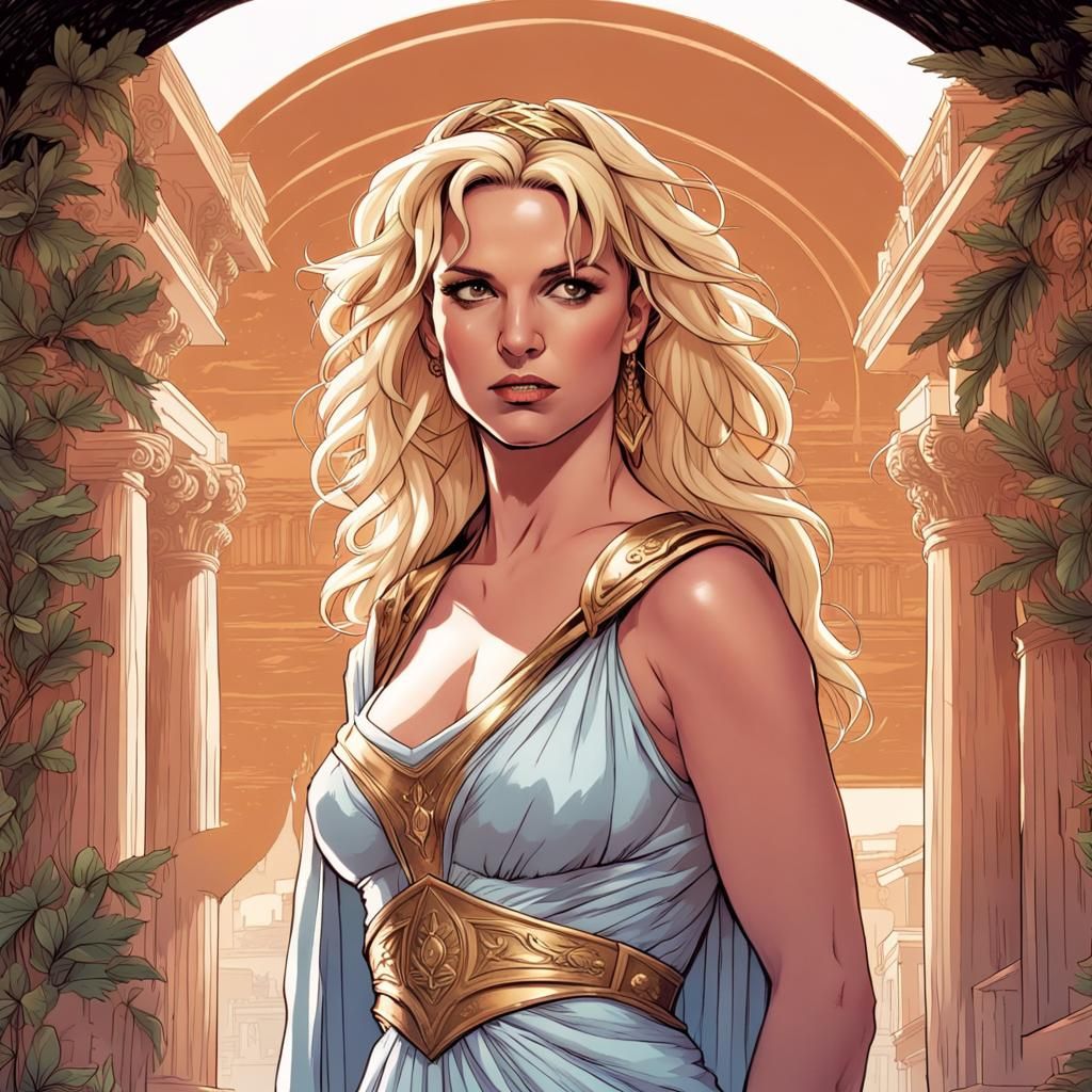 Britney Spears as Helen of Troy, Comic Book Art