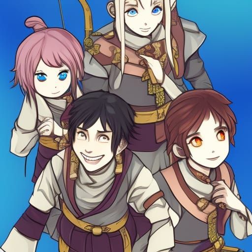 Halfling Chef and Bard in Anime Style