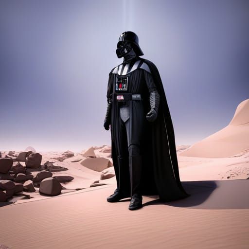 Detailed Matte Painting of Darth Vader