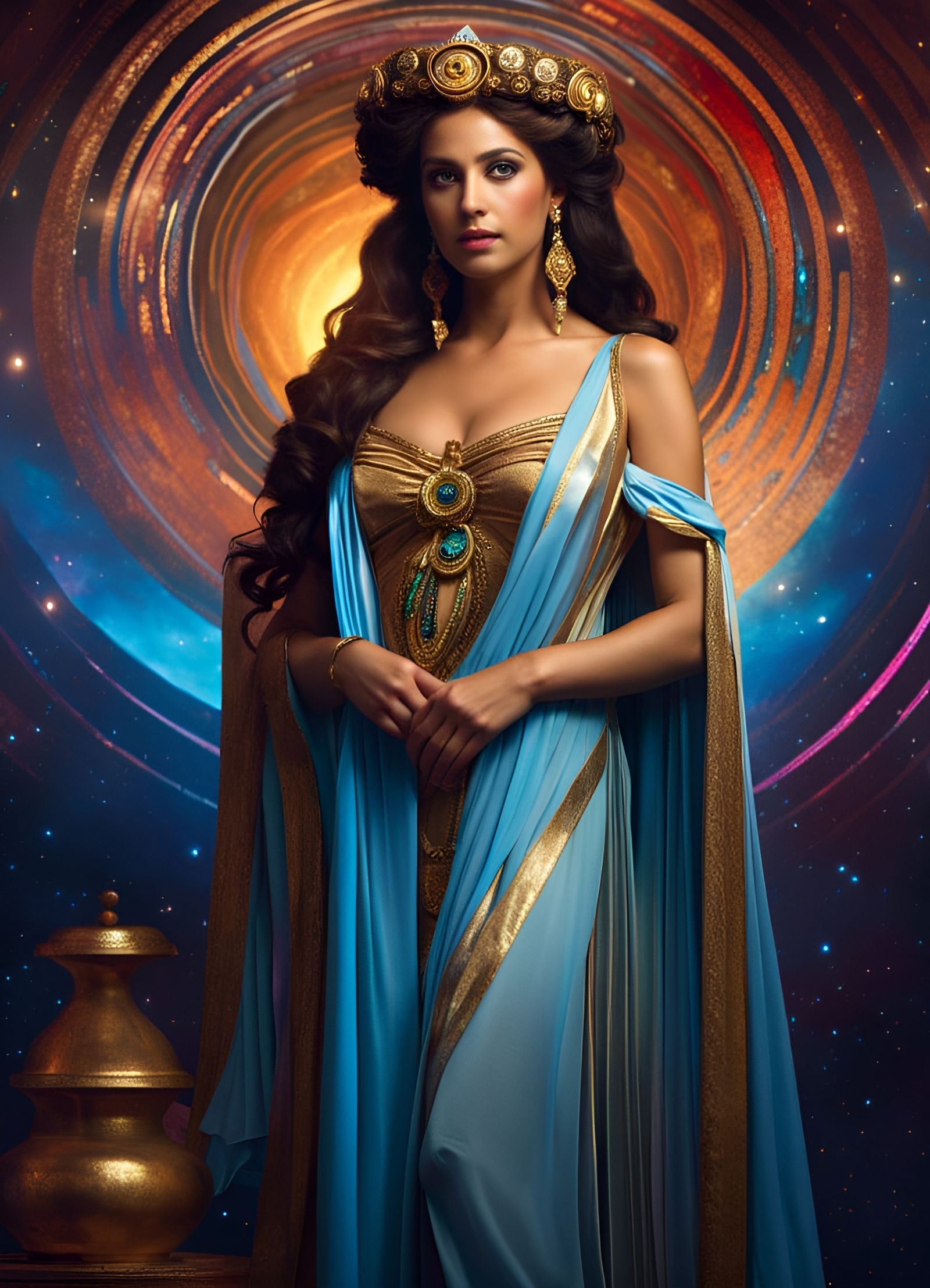 Beautiful Portrait of Pheme, Greek Goddess