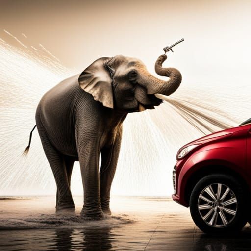 Elephant in a Car Wash, Captured in Stunning Bokeh