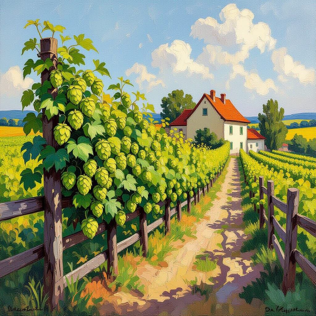 Art Nouveau Hops Farm in 1902