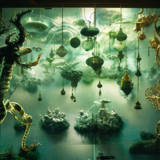 Epic Lightning in Glass Box, Photorealistic 8k