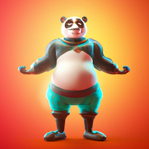 Panda Human Hybrid: Pixar-Inspired 3D Digital Art