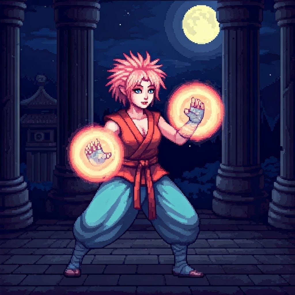 16-bit JRPG Spectral Monk Martial Arts