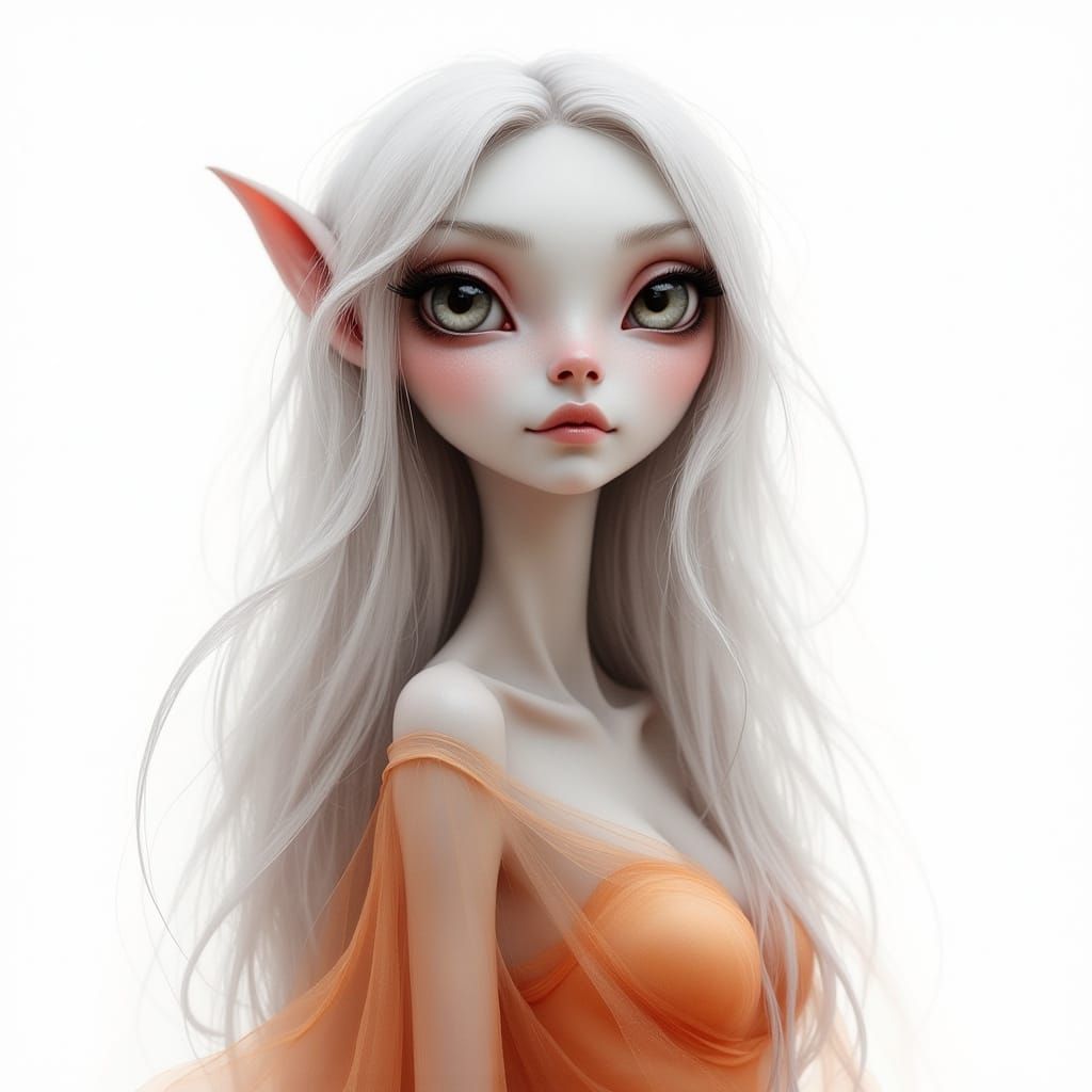 Ethereal Alien Woman Portrait in Cinematic Style