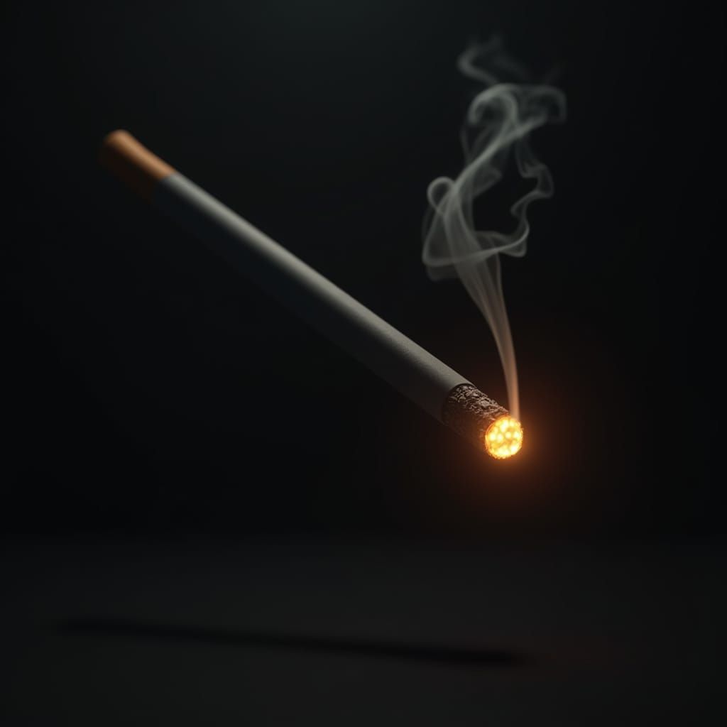 Black Cigarette with Smoke: Dreamlike Animation