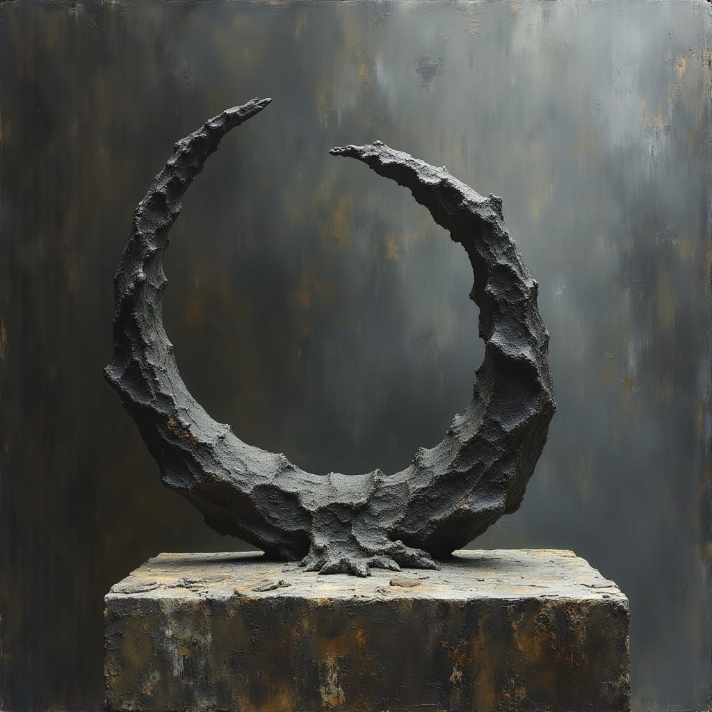 Shadowy Beast Horn on Stone Altar