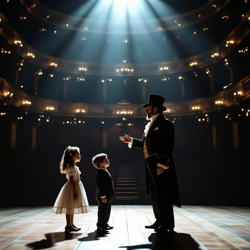 Jacques Offenbach in Grand Theatre with Children