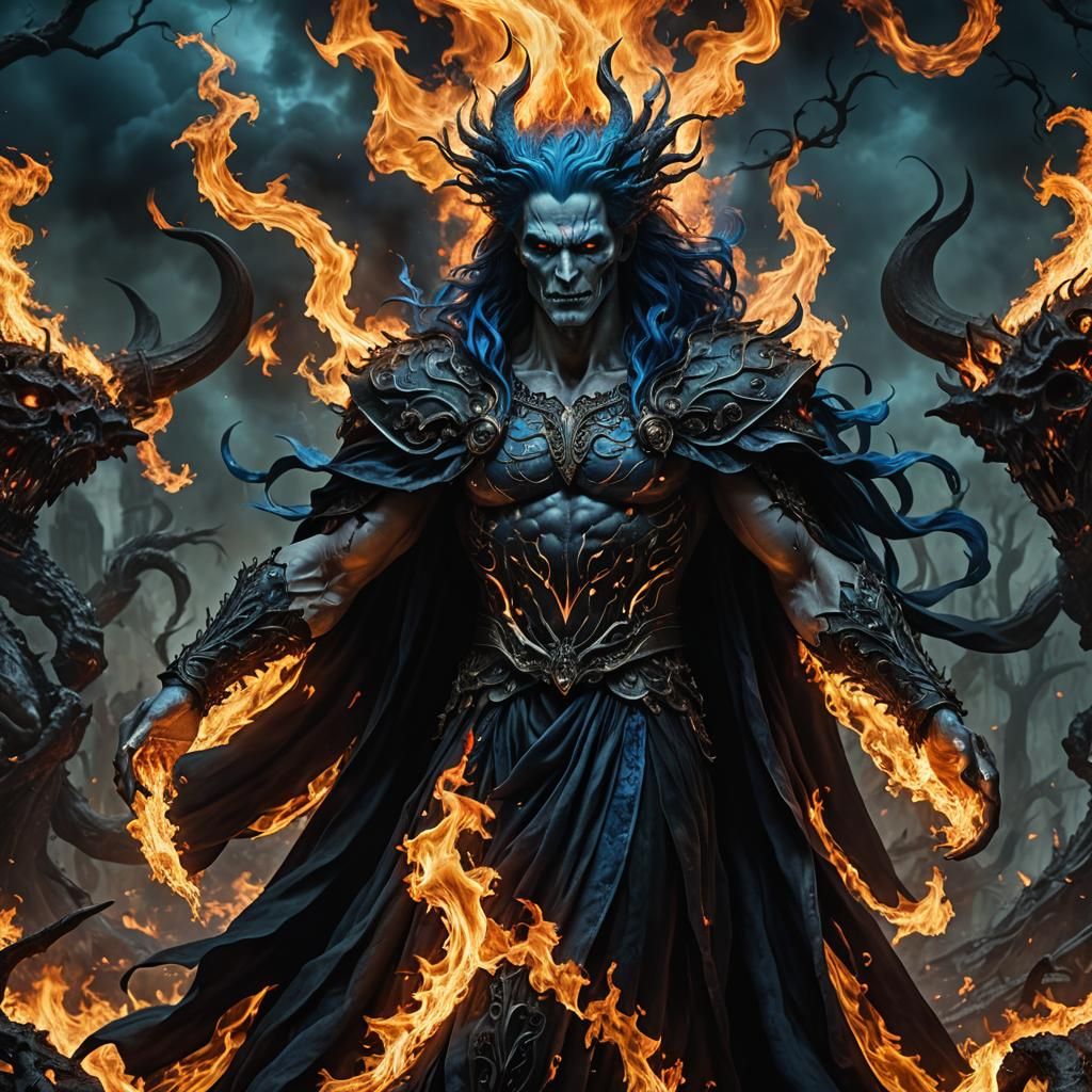 Hyperrealistic Hades, God of the Underworld