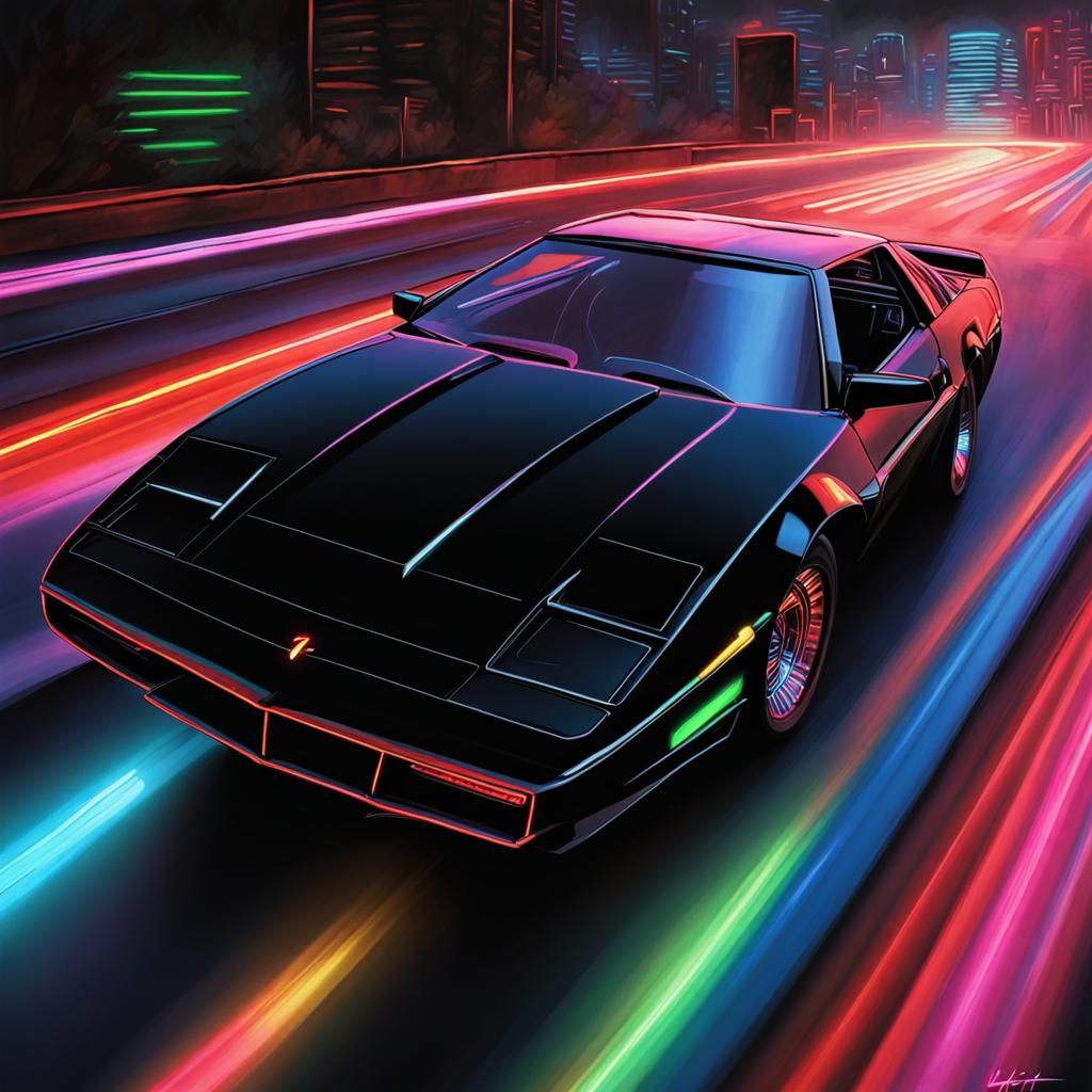Kitt from Knight Rider at Warp Speed