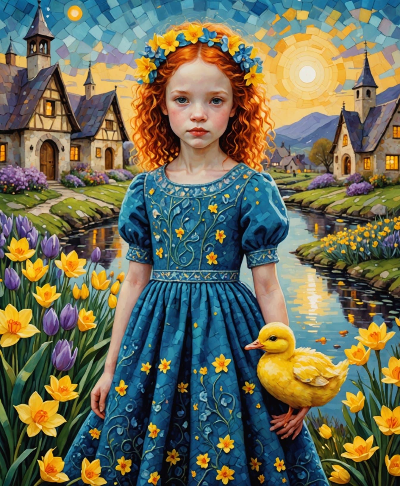 Easter in Vibrant Art Nouveau Style