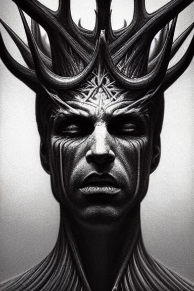 Eldritch God King Portrait in Digital Art Style