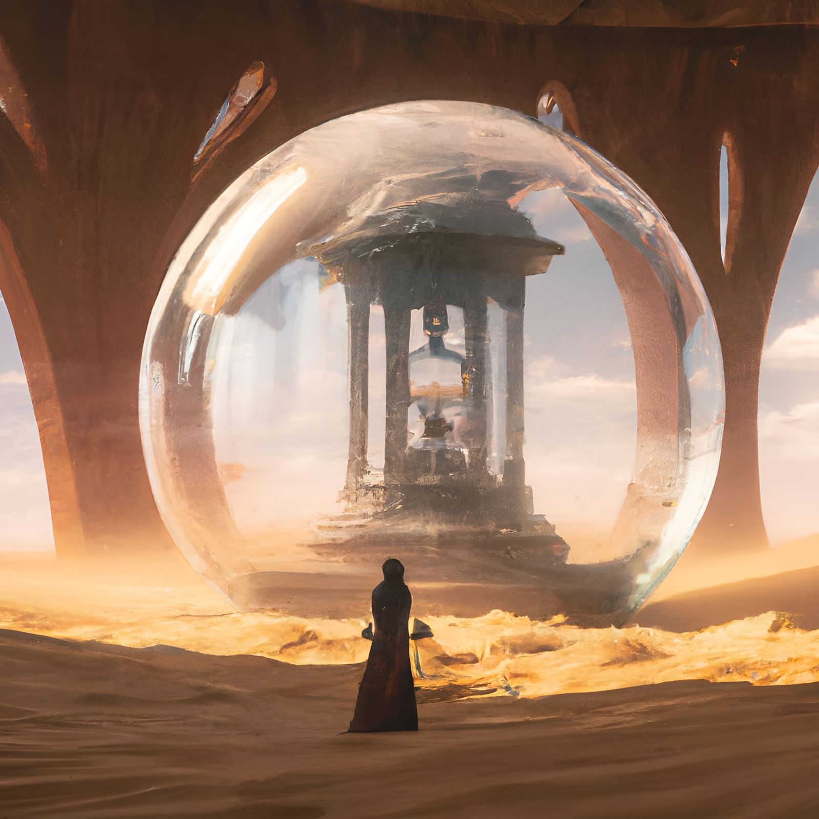 Bell in Glass Sphere: Digital Matte Painting