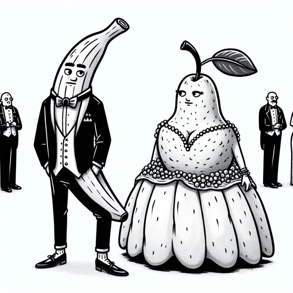 Personified Fruits Face Discrimination at Elegant Ball
