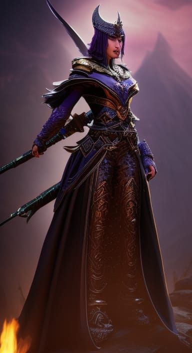 Raven High Priestess: Epic Fantasy Concept Art
