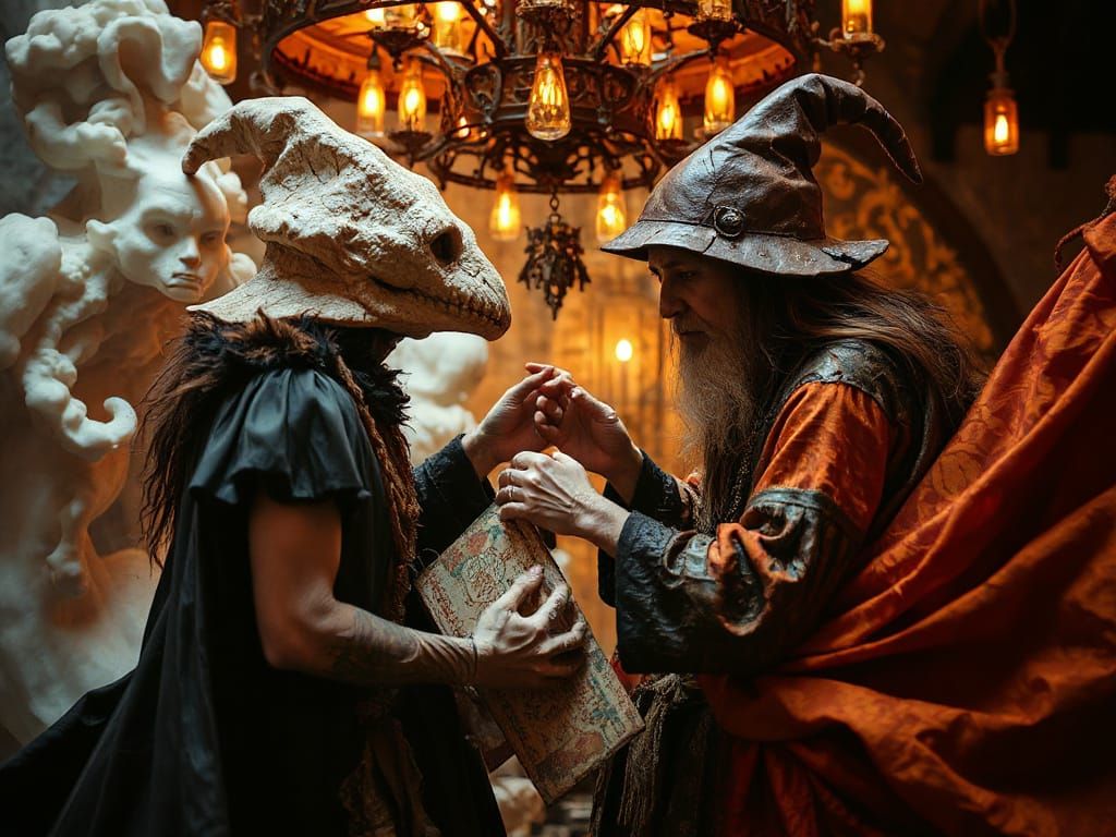 Celtic Witch Casting Spells in Medieval Scotland