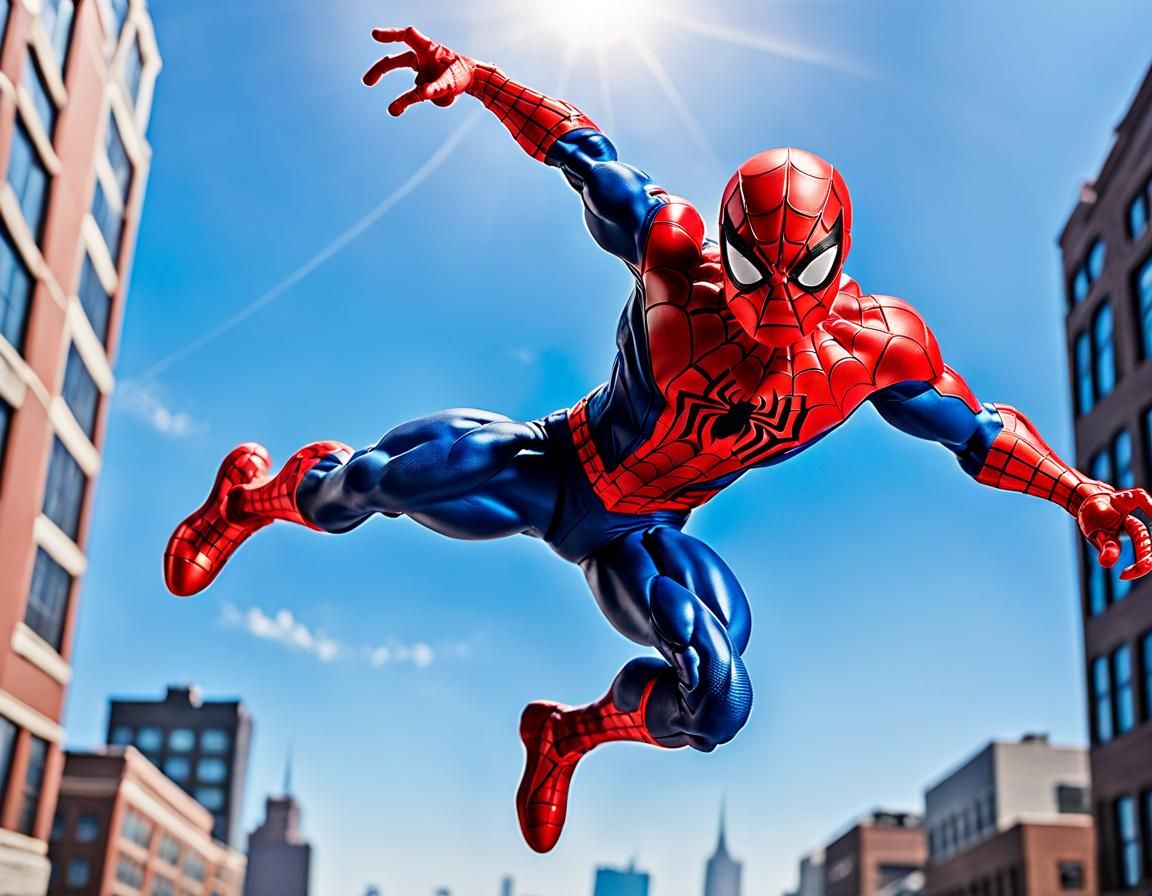 Mattel Spiderman Action Figure Toy Full Figure Swinging in t...