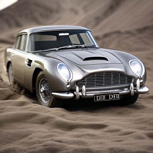 Aston Martin DB5 in Dramatic Digital Painting