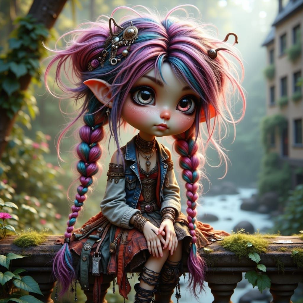 Whimsical street pixie