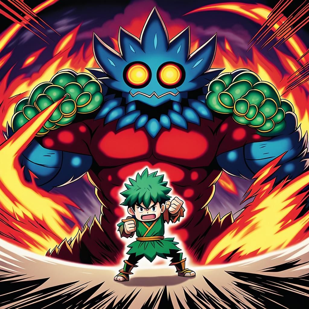 Hero Flexing in Epic Anime Battle