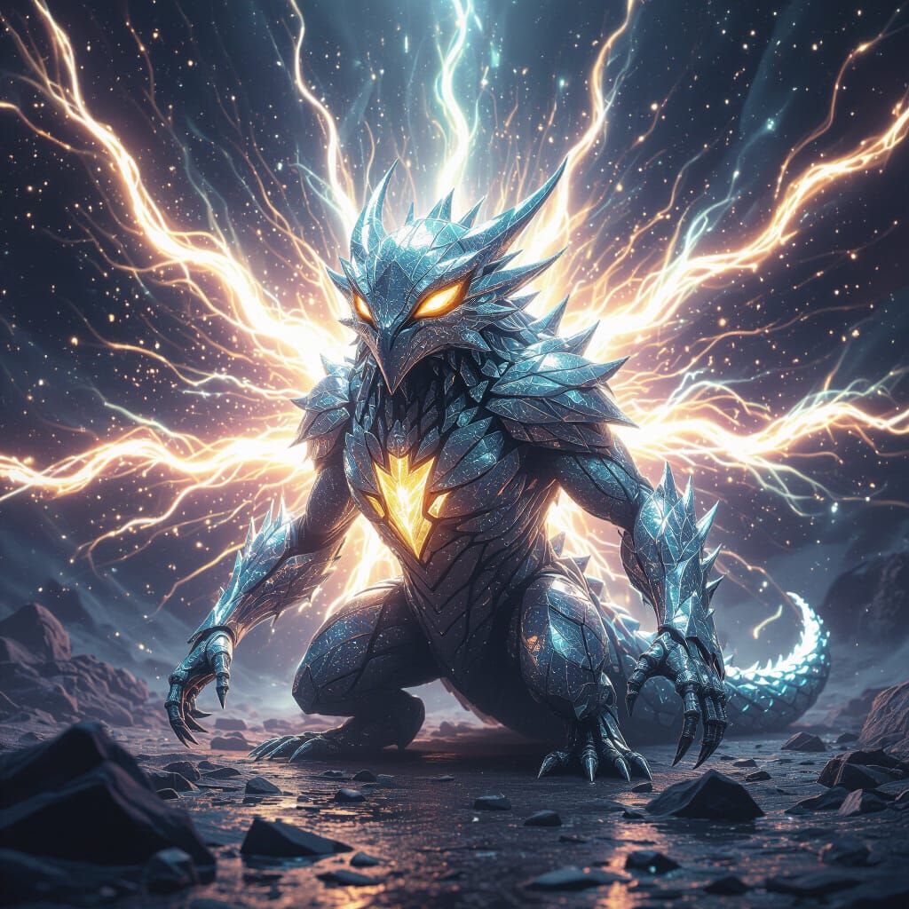 Cosmic NFT Creature with Gamma Waves