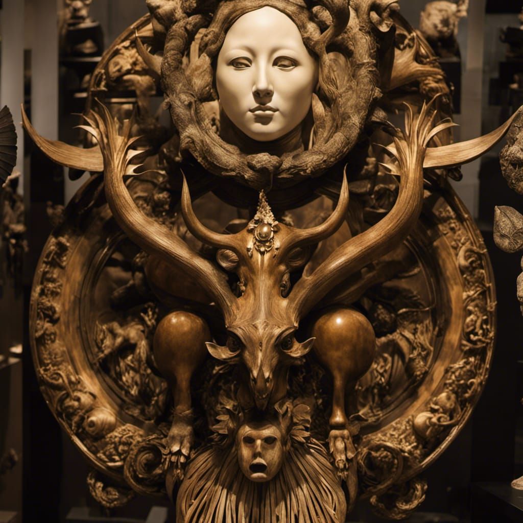 Cryptid Taxidermy Museum Exhibit in Rockwell Style