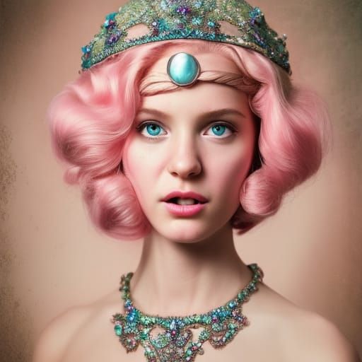 Princess Bubblegum Portrait in Cinematic Style