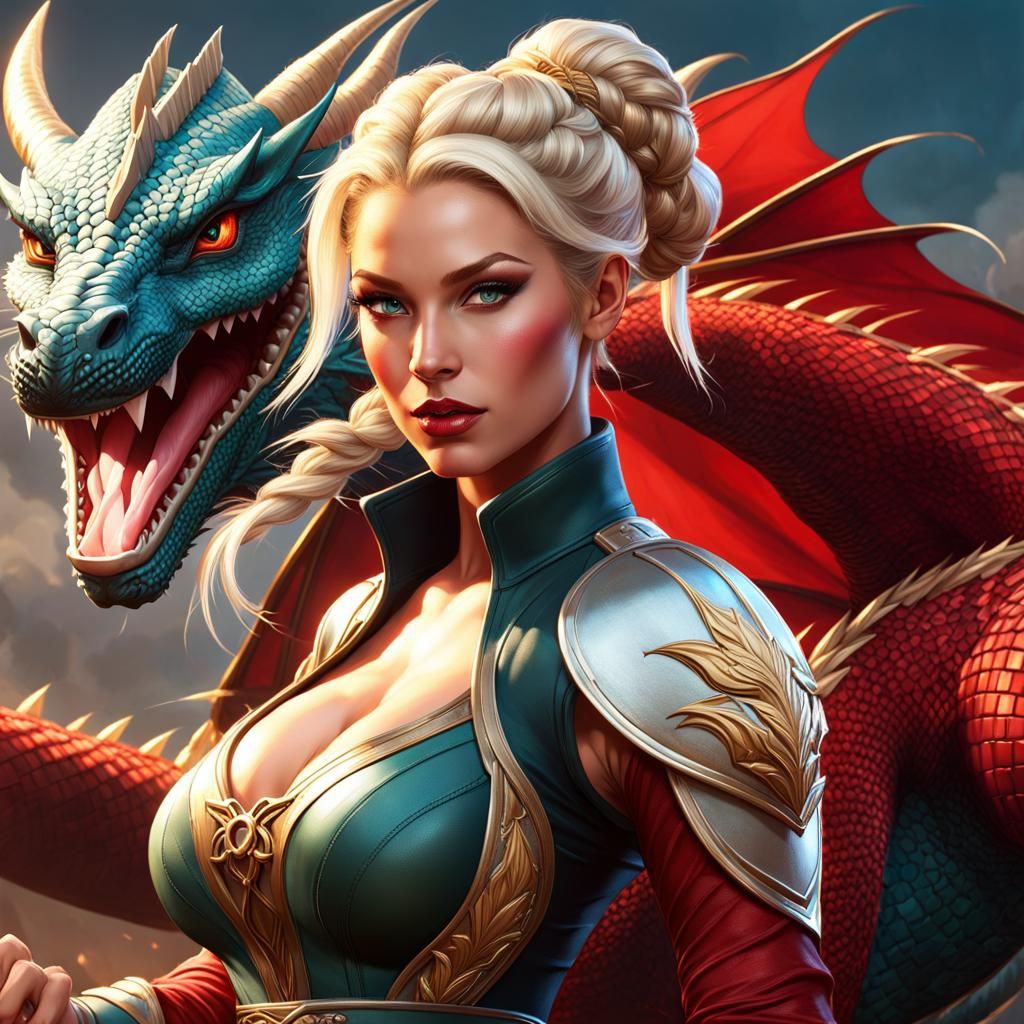 Dragon Rider Concept Art Portrait in 8k Resolution