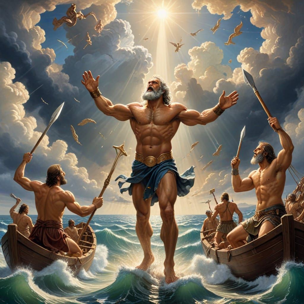 Biblical Scene: Moses, David, Goliath, Cain and Abel