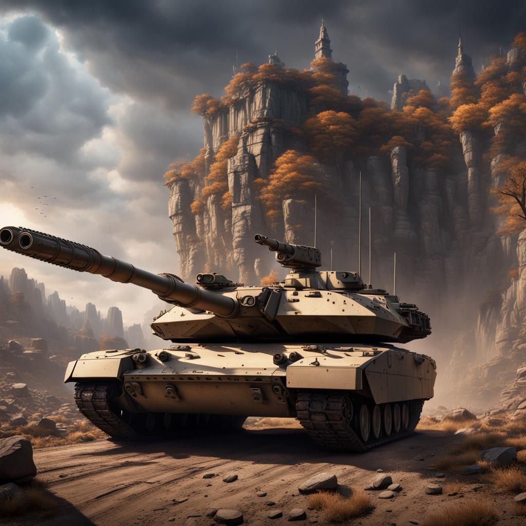 M1 Abrams M2 in Detailed Matte Painting
