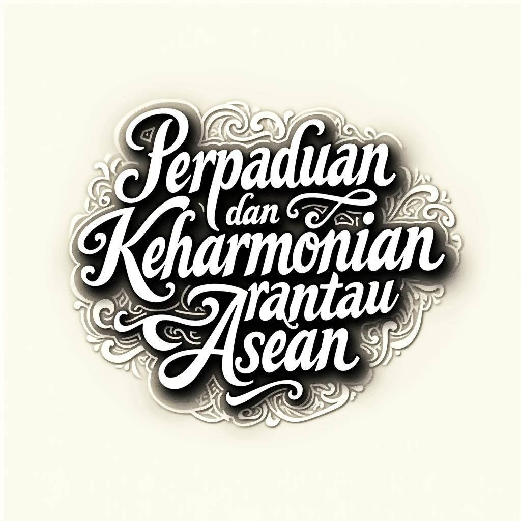 Elegant Calligraphy in Bauhaus Style