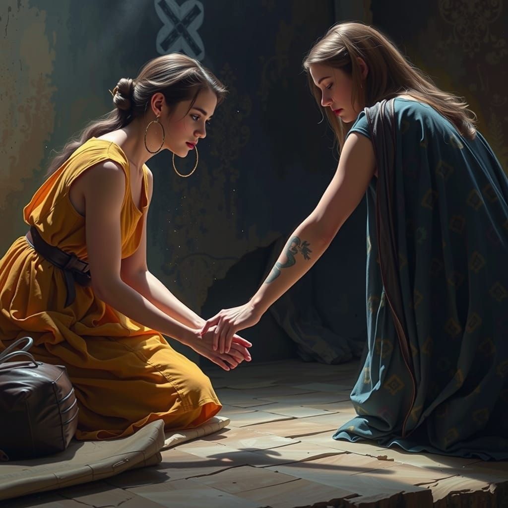 Surreal Abstract Landscape with Invisible Figure