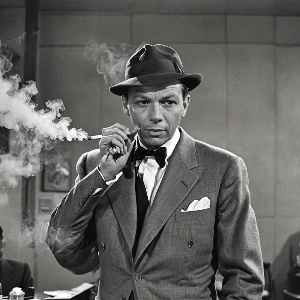 Classic Portrait of a Man Smoking