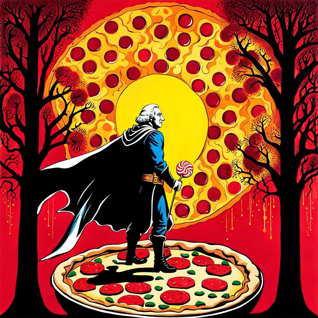 George Washington in Simon Bisley Ink Style