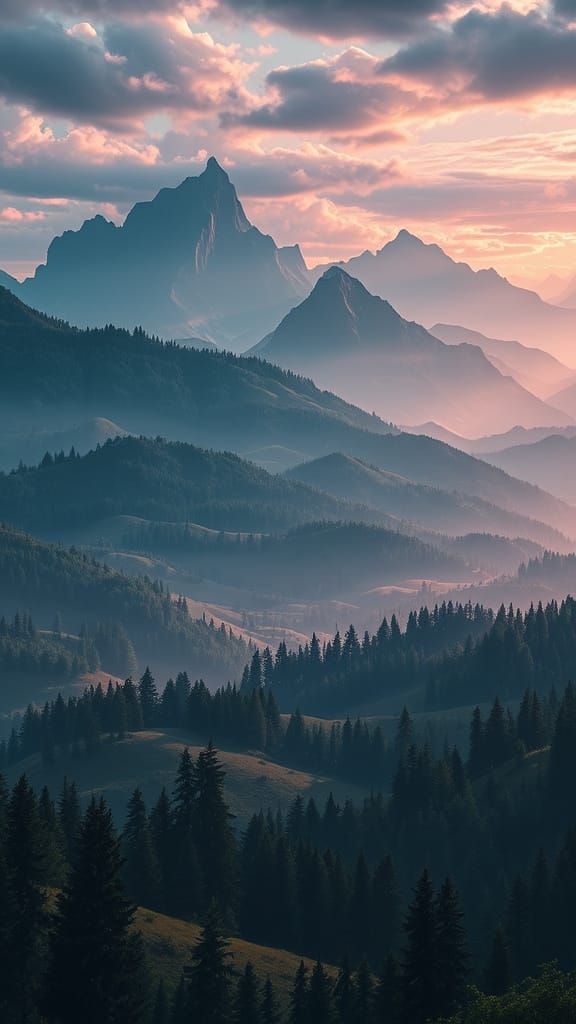 Ethereal Fantasy Realm Unfolds in Soft, Hazy Light